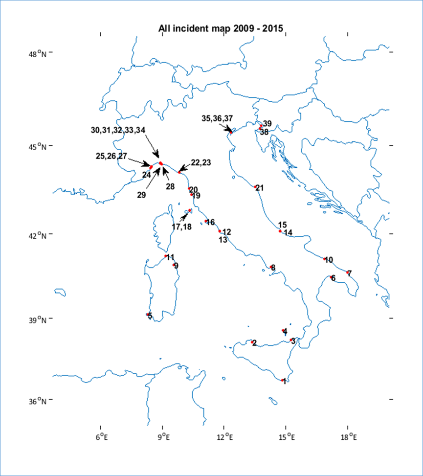 CAPITOLO 7 NUOVO MAPPA INCIDENTI IN PORTI ITALIANI